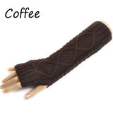 Fashion Ladies Gloves Arm Warmer Long Fingerless Knitting Wool Mittens