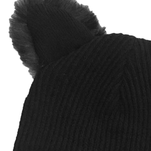 Kitten Woolen Knitting Beanie Devil Horns Cat Ear Crochet Braided for Winter