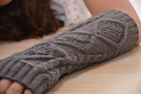 Fashion Ladies Gloves Arm Warmer Long Fingerless Knitting Wool Mittens