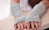 Fashion Ladies Gloves Arm Warmer Long Fingerless Knitting Wool Mittens