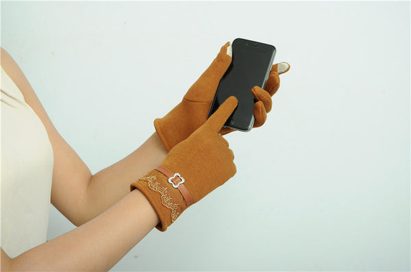 Fashion Screen Gloves Winter Warm Mittens Use Device While Keeping Hands Cosy