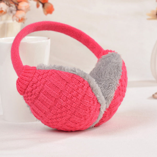 Winter Earmuffs Unisex Soft Cover Knitted Plush Thick Ear Warmers