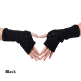 Fashion Ladies Gloves Arm Warmer Long Fingerless Knitting Wool Mittens