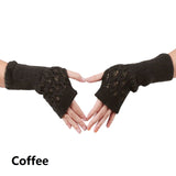 Fashion Ladies Gloves Arm Warmer Long Fingerless Knitting Wool Mittens