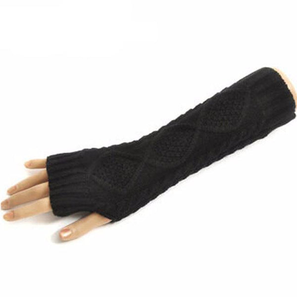 Fashion Ladies Gloves Arm Warmer Long Fingerless Knitting Wool Mittens