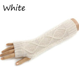 Fashion Ladies Gloves Arm Warmer Long Fingerless Knitting Wool Mittens